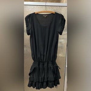 Collective Clothing Black Blouson Chiffon Tiered Ruffles